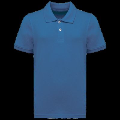 Polo algodón orgánico infantil Light Royal Blue 6/8 Ans