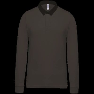 Polo Rugby 100% Algodón Peinado Dark Grey / Black 5Xl