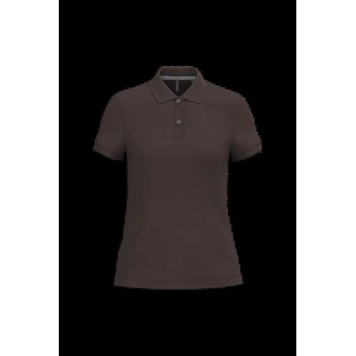 Polo manga corta mujer algodón Chocolate 3Xl