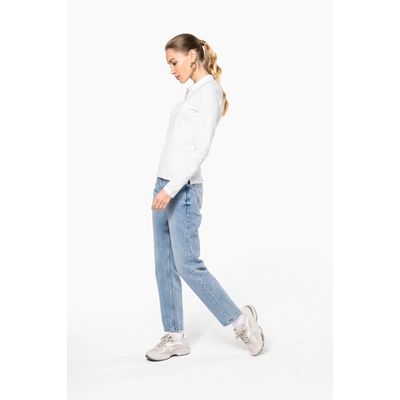 Polo de manga larga entallado mujer