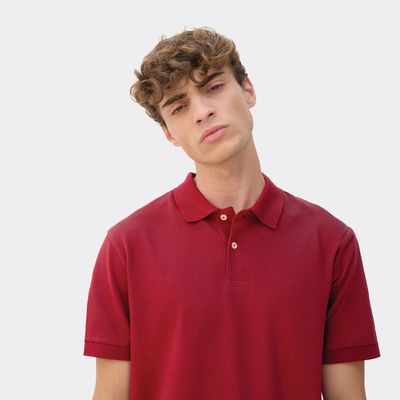 Polo hombre algodón corte cómodo