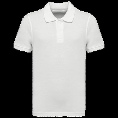 Polo algodón orgánico infantil White 6/8 Ans