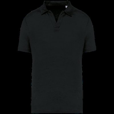 Polo 100% lino hombre Black M