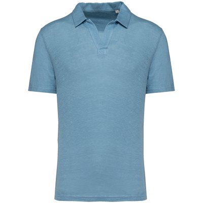 Polo 100% lino hombre Cool Blue M