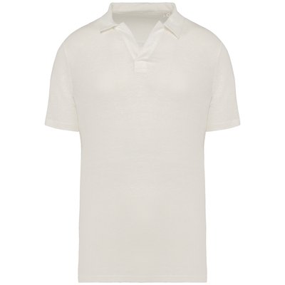Polo 100% lino hombre Ivory XXL
