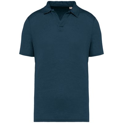 Polo 100% lino hombre Peacock Blue 3XL