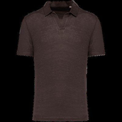 Polo 100% lino hombre Stone Grey XXL