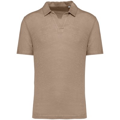Polo 100% lino hombre Wet Sand XXL