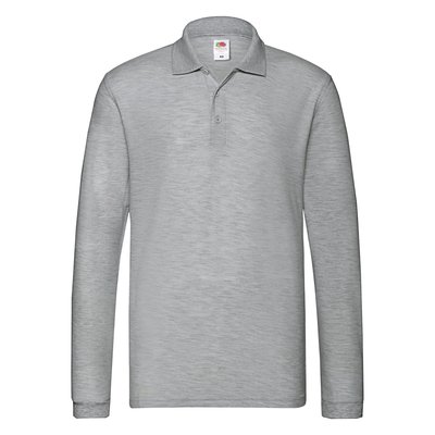 Polo Adulto Manga Larga 180g/m2 Gri S