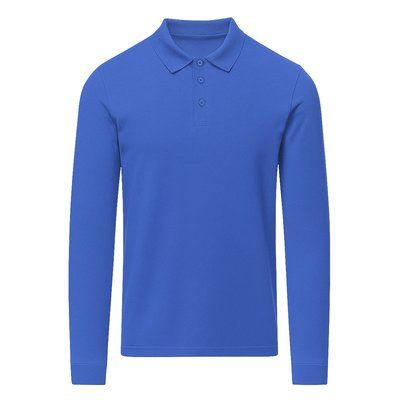 Polo adulto manga larga tejido piqué Azul Xxl