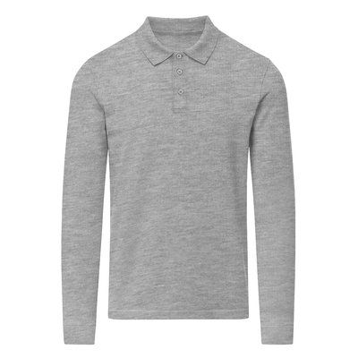 Polo adulto manga larga tejido piqué Gri Xxxl