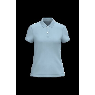 Polo ajustado de chica de algodón orgánico Aquamarine Xs