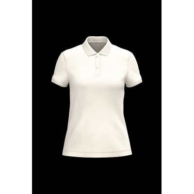 Polo ajustado de chica de algodón orgánico Ivory M