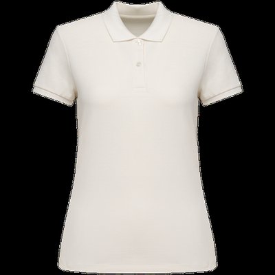 Polo ajustado de chica de algodón orgánico Ivory XS