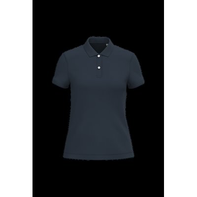 Polo ajustado de chica de algodón orgánico Navy Blue L