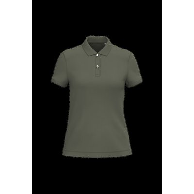 Polo ajustado de chica de algodón orgánico Organic Khaki M