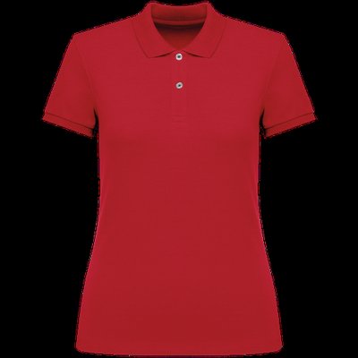 Polo ajustado de chica de algodón orgánico Poppy Red XXL