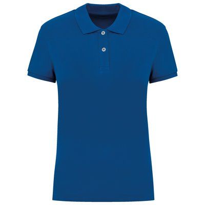 Polo ajustado de chica de algodón orgánico Sea Blue XXL