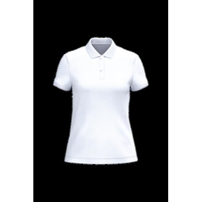 Polo ajustado de chica de algodón orgánico White L