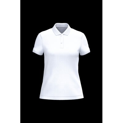 Polo ajustado de chica de algodón orgánico White Xl