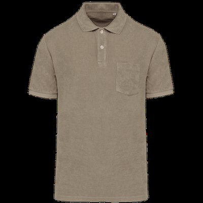 Polo ajustado eco hombre Cream Coffee M