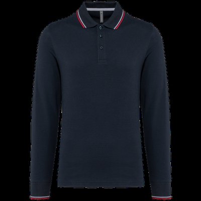Polo ajustado manga larga hombre Navy / Red / White XL