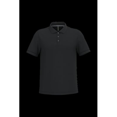 Polo de algodón manga corta para hombre Black 3Xl