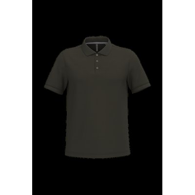 Polo de algodón manga corta para hombre Dark Khaki L