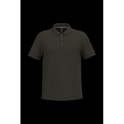Polo de algodón manga corta para hombre Dark Khaki Xl