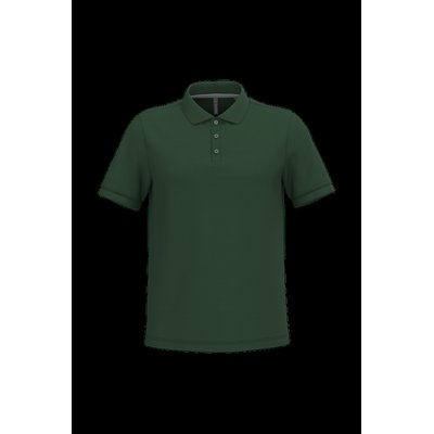 Polo de algodón manga corta para hombre Forest Green 4Xl