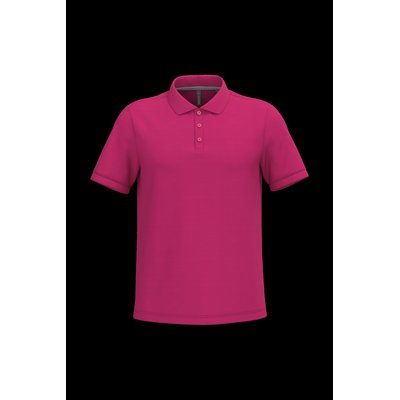 Polo de algodón manga corta para hombre Fuchsia 4Xl