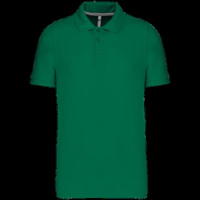 Polo de algodón manga corta para hombre Kelly Green 4XL