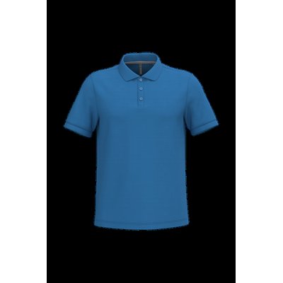 Polo de algodón manga corta para hombre Light Royal Blue 3Xl