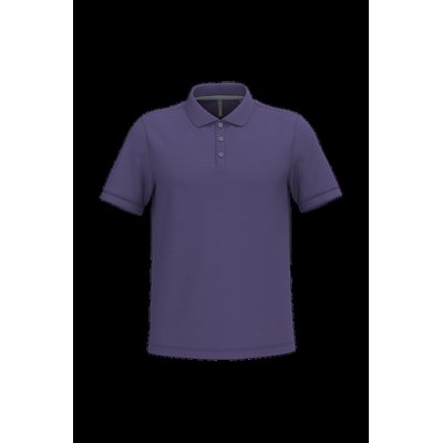 Polo de algodón manga corta para hombre Purple 3Xl