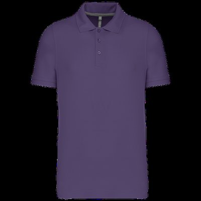 Polo de algodón manga corta para hombre Purple XXL