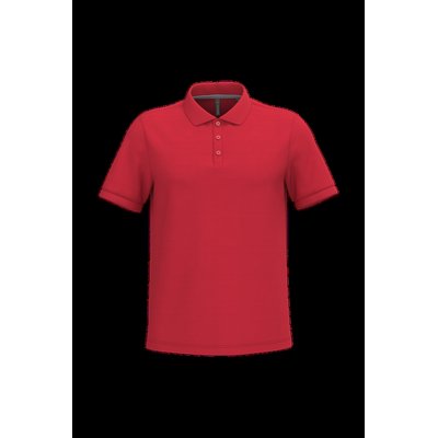 Polo de algodón manga corta para hombre Red M