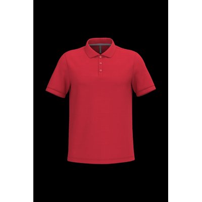 Polo de algodón manga corta para hombre Red S