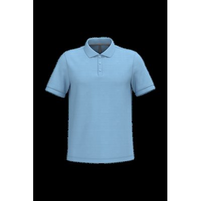 Polo de algodón manga corta para hombre Sky Blue L