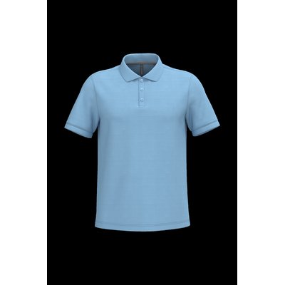Polo de algodón manga corta para hombre Sky Blue Xl