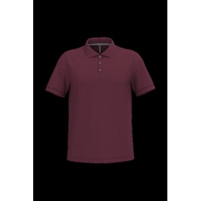 Polo de algodón manga corta para hombre Wine L