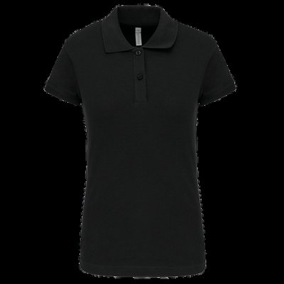 Polo algodón manga corta mujer Black L