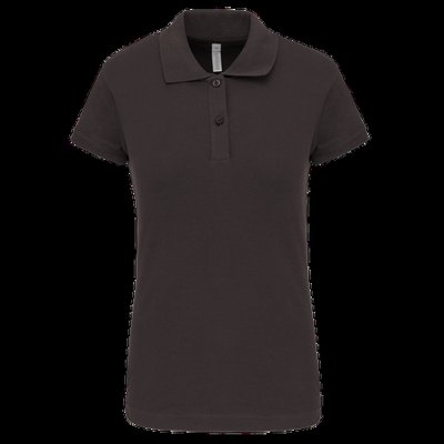 Polo algodón manga corta mujer DARK GREY L