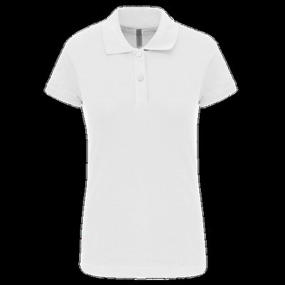 Polo algodón manga corta mujer White M