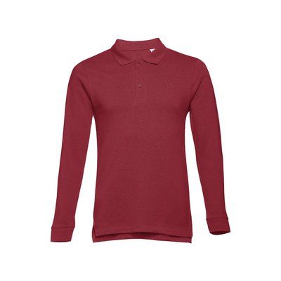 Polo Algodón Manga Larga Unisex Burdeos M