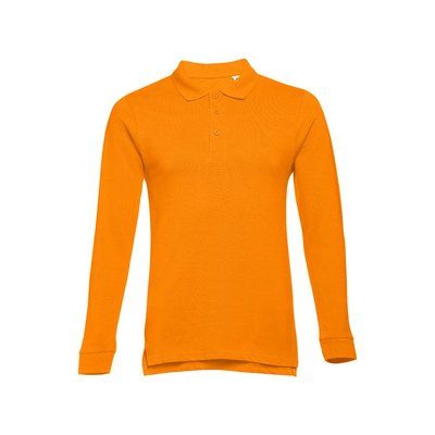 Polo Algodón Manga Larga Unisex Naranja S