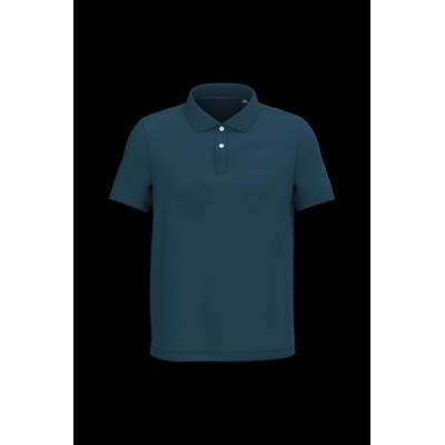 Polo algodón orgánico para hombre Peacock Blue 4Xl