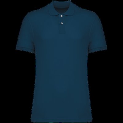Polo algodón orgánico para hombre Peacock Blue XL