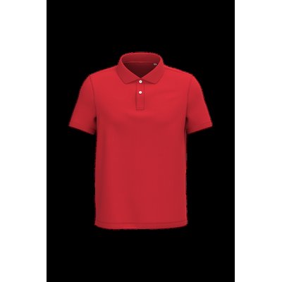 Polo algodón orgánico para hombre Poppy Red Xl