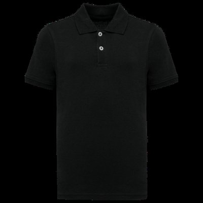 Polo algodón orgánico infantil Black 10/12 ans