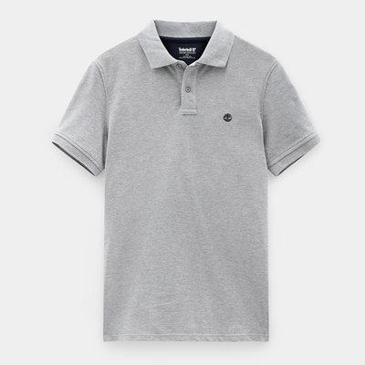 Polo de algodón orgánico Medium Grey Heather Xxl